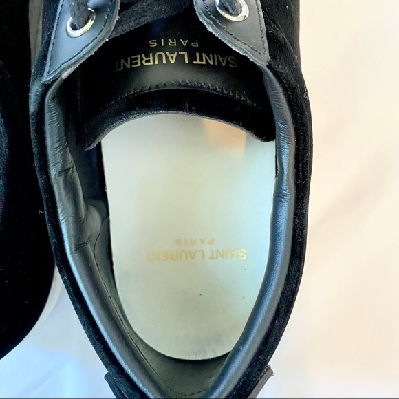 Saint Laurent Velvet & Leather Sneakers - Picture 11 of 13